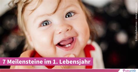 Infografik mit den wichtigsten motorischen Meilensteinen im ersten Lebensjahr