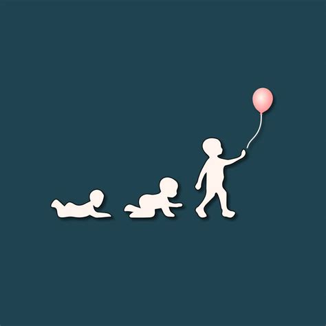 Illustration von Baby-Beikostreifezeichen: Ein Baby, das den Kopf selbstständig hält und Interesse am Essen zeigt.