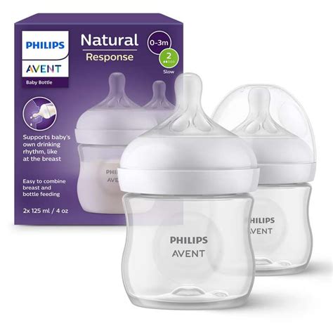 Illustration verschiedener Philips Avent Babyflaschen-Modelle für Neugeborene