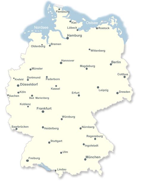 Karte von Deutschland mit Markierungen an verschiedenen Städten, die kulinarische Stadtführungen anbieten