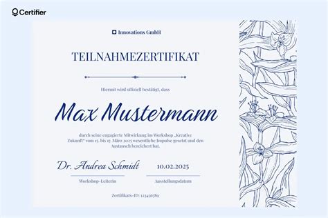 Zertifikat einer Hebamme
