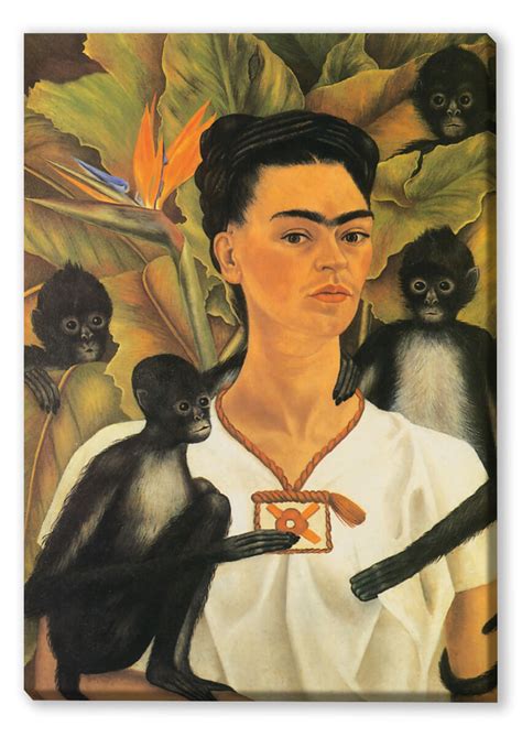Selbstporträt von Frida Kahlo mit Affen
