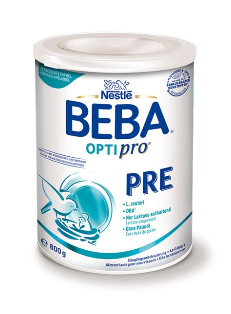 Infografik zu den Hauptbestandteilen und Vorteilen von BEBA OPTIPRO Kindermilch
