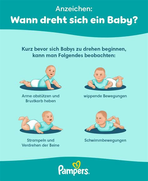 Illustration eines Babys, das versucht, sich zu drehen und zu sitzen