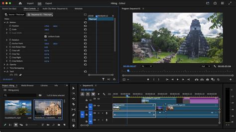 Screenshot der Trim-Ansicht in Premiere Pro, die die Vorschau von zwei benachbarten Clips zeigt