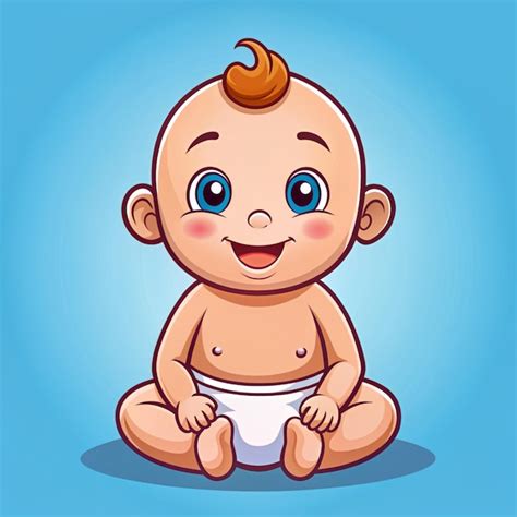 Illustration einer Babys, die eine Windel trägt