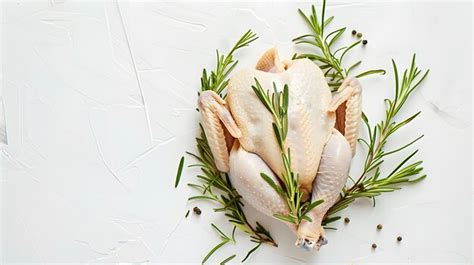 Ein aufgetautes Suppenhuhn, bereit zur Zubereitung