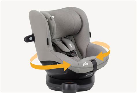 Grafik, die die Drehfunktion einer Joie Spin 360 Babyschale veranschaulicht