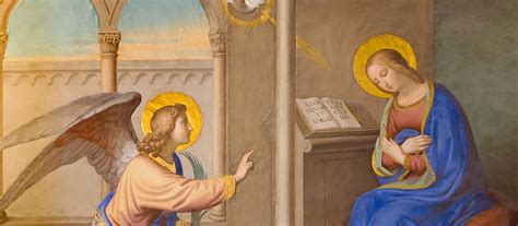 Darstellung des Engels Gabriel, der Maria die Geburt Jesu verkündet.