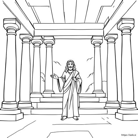 Darstellung des zwölfjährigen Jesus im Tempel, wie er mit den jüdischen Lehrern diskutiert.