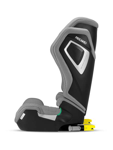 Schema der ergonomischen Merkmale eines Recaro Kindersitzes