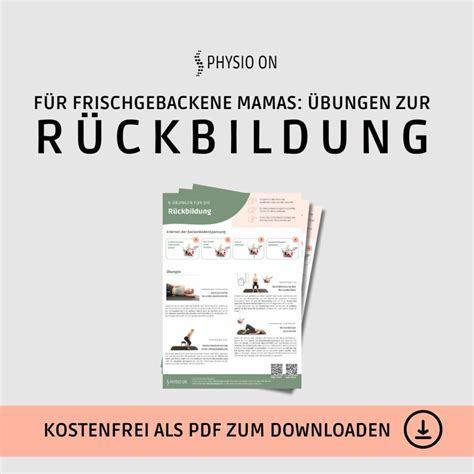 Infografik mit verschiedenen Übungen zur Rückbildungsgymnastik