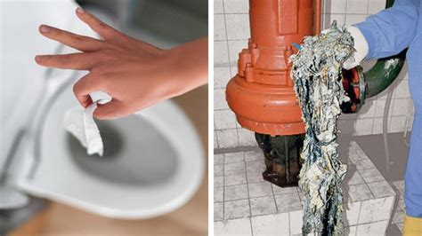 schematische Darstellung einer verstopften Toilette mit Feuchttüchern