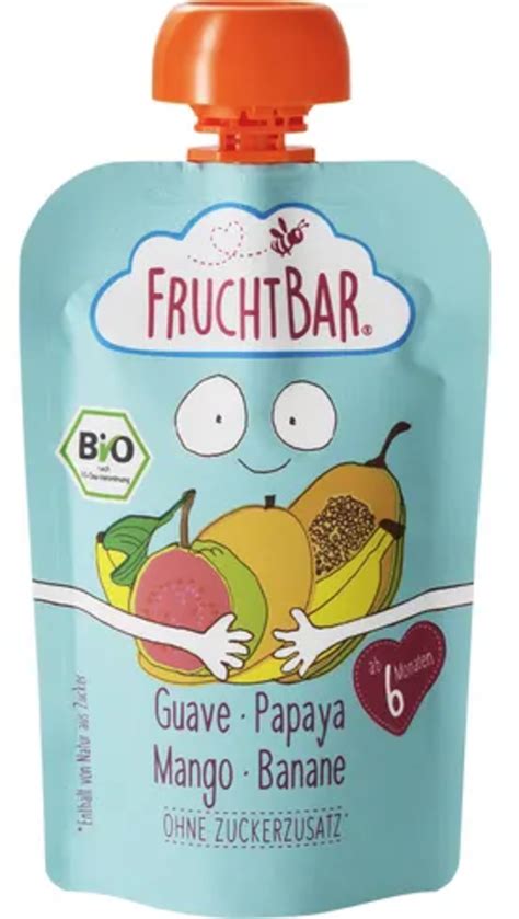 Zutatenliste der FruchtBar Bio-Knusper-Bären