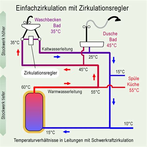 Schema zur Funktionsweise des Dampfgarers, der die Zirkulation von unten nach oben zeigt