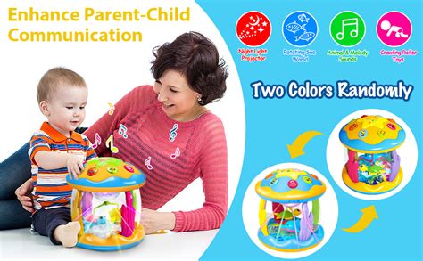 Illustration, die zeigt, wie Babys mit Spielzeug interagieren und dabei ihre Hand-Augen-Koordination trainieren.