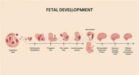 Schematische Darstellung der fetalen Entwicklung und Organogenese