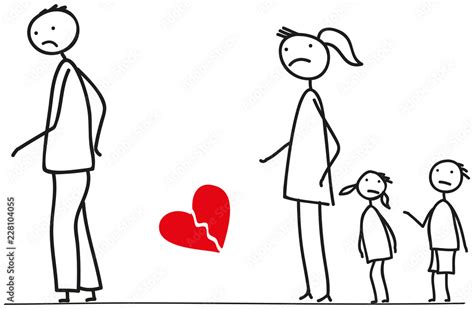 Illustration: Mutter verlässt den Raum, während der Vater dem Baby die Flasche gibt