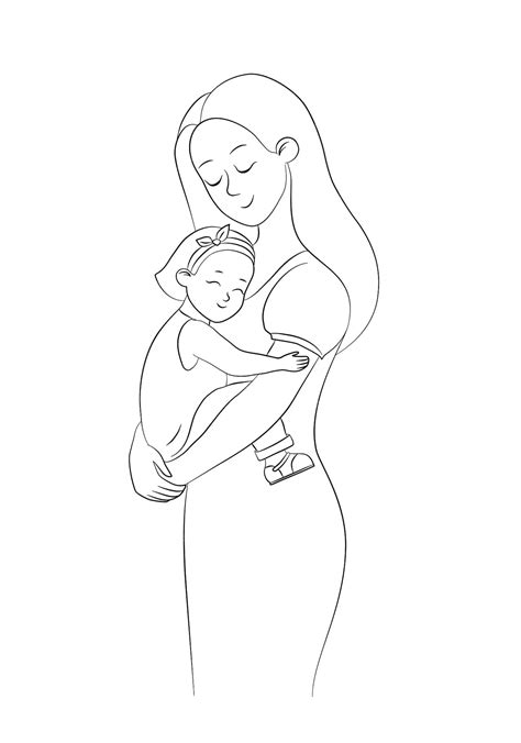 Illustration einer Frau, die ein Baby im Arm hält, mit einem stilisierten Fragezeichen darüber, das den Kinderwunsch symbolisiert.