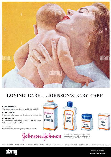 Historische Werbung für Johnson's Baby Produkte