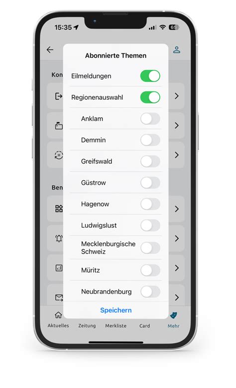 Screenshot der Home Connect App, der die Rezeptübersicht und Funktionen wie