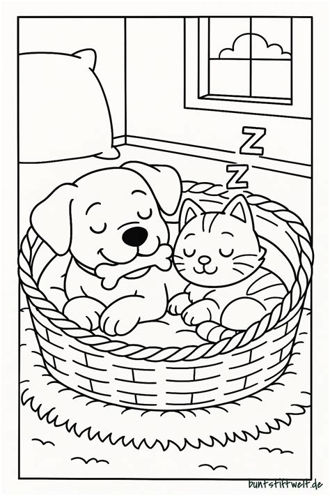 Katze schnuppert neugierig an einem neuen Katzenbett