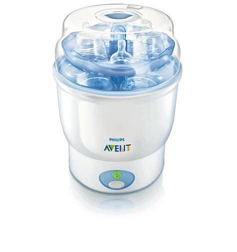 Illustration des Philips Avent IQ24 Dampfsterilisators in Gebrauch