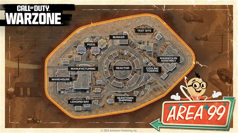 Karte von Warzone 2 mit Markierungen für die Fundorte der Nuke-Komponenten