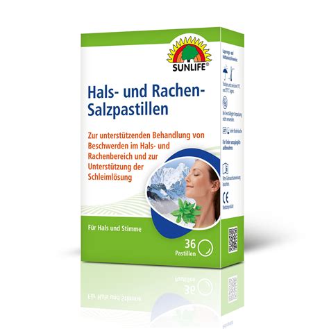 Illustration der Hals- und Rachen Salzpastillen von Sunlife