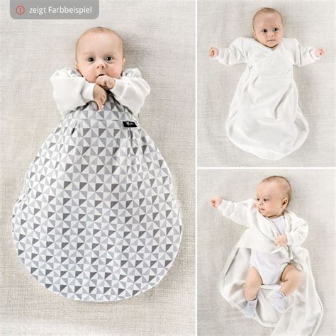 Detailansicht des Alvi Baby-Mäxchen Schlafsacks mit seinen verschiedenen Komponenten und Größenanpassungen.