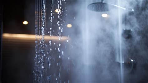 Kleidung wird durch Dampf aus der Dusche geglättet