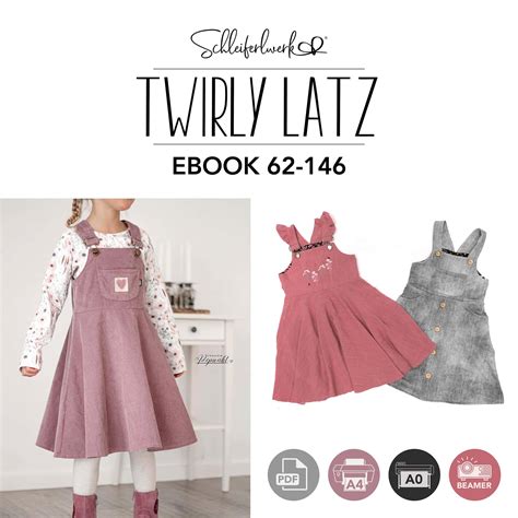 Collage aus verschiedenen selbstgenähten Kinderkleidern: Jerseykleid, Latzkleid, Sommerkleid mit Rüschen