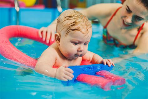 Infografik mit den verschiedenen Griffen und Positionen für das Babyschwimmen