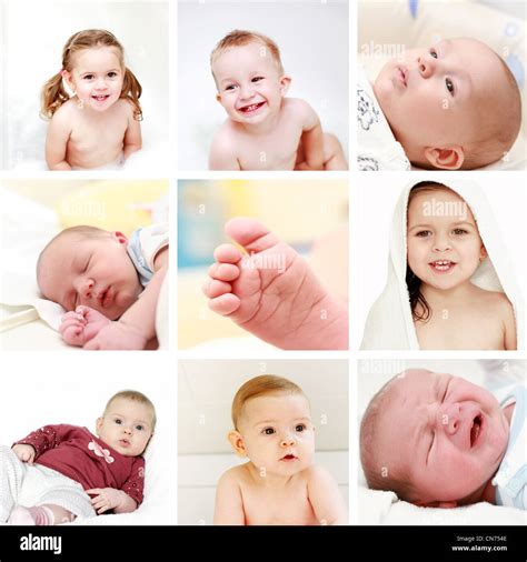 Eine Collage aus Fotos, die Babys in verschiedenen mobilen Wiegen in unterschiedlichen Wohnbereichen zeigen.