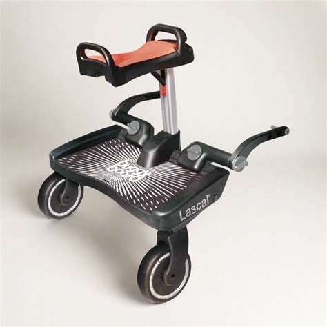 Foto des BuggyBoard Maxi mit optional angebrachtem Sattel