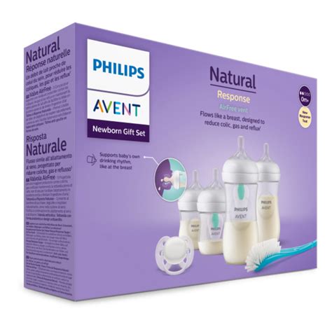 Illustration des Philips Avent Natural Response Saugers mit Fokus auf den Stopp-Start-Mechanismus und das Airfree-Ventil.