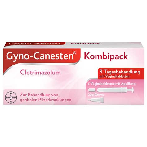 Packung mit Antimykotika (Creme und Vaginaltabletten)