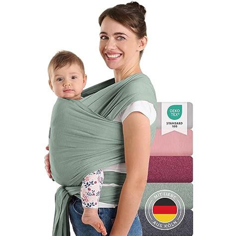 Schema zur korrekten Positionierung des Babys im Tragetuch zur Vermeidung von Erstickungsgefahr