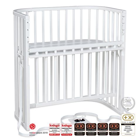 Übersichtsgrafik, die die verschiedenen babybay Boxspring Modelle mit ihren jeweiligen Maßen und Besonderheiten vergleicht.