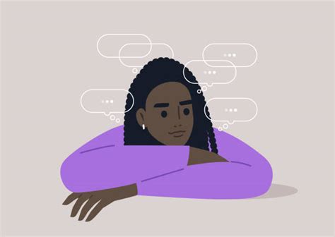 Illustration einer Frau, die in Gedanken versunken ist, umgeben von Symbolen der Trauer und des Abschieds.