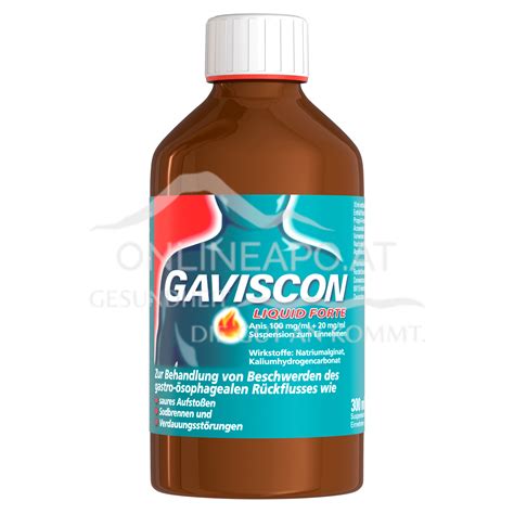 Verpackung von Gaviscon Liquid mit Babybauch-Design