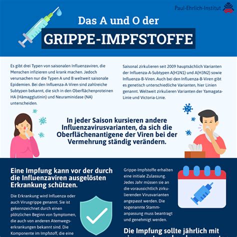 Infografik mit Symptomen und Warnzeichen der Grippe bei Kindern