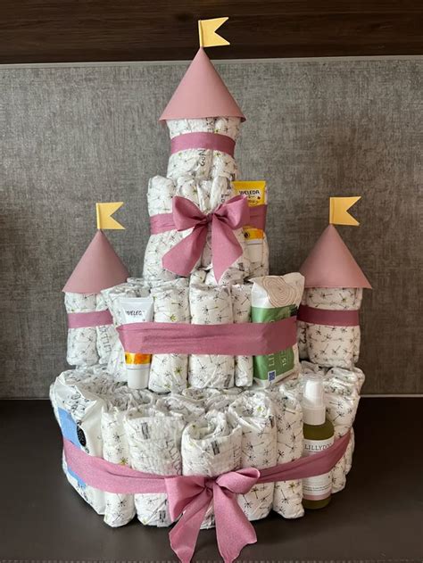 Beispiel einer detaillierten Schloss-Windeltorte