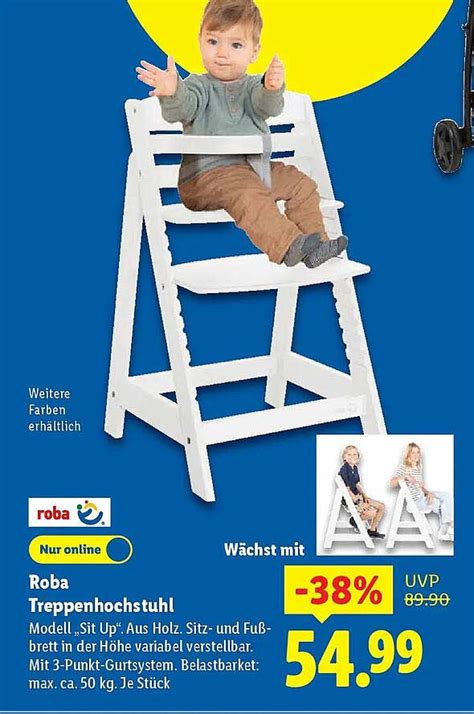 Schema zur Verstellbarkeit von Sitz- und Fußbrett bei einem Treppenhochstuhl
