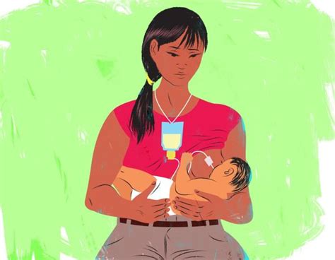 Illustration einer Mutter, die ihr Baby stillt, mit einem Fokus auf die Nährstoffübertragung