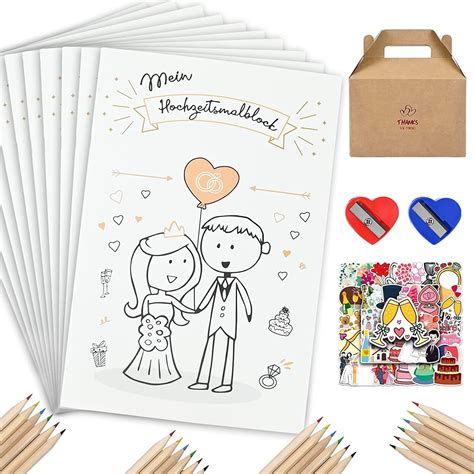 Malbuch und Stifte als Beschäftigung für Kinder auf Hochzeiten
