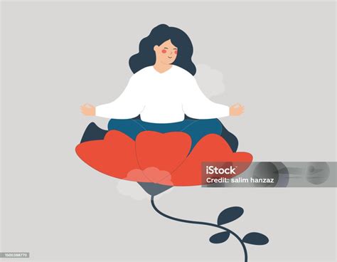 Illustration einer Frau, die Yoga praktiziert, um Stress abzubauen