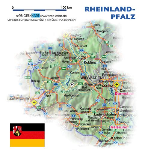 Karte von Rheinland-Pfalz mit Markierungen von Beratungsstellen und Kliniken, die Schwangerschaftsabbrüche anbieten