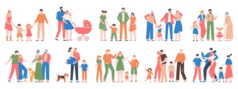 Illustration: Verschiedene Schlafarrangements in Familien