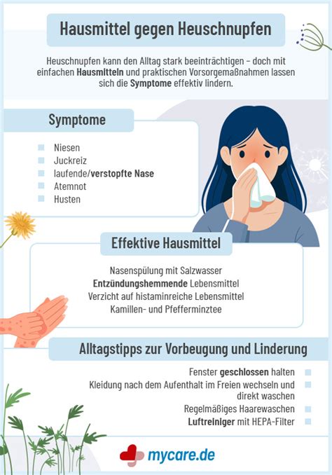 Infografik mit den wichtigsten Hausmitteln zur Linderung von Erkältungssymptomen